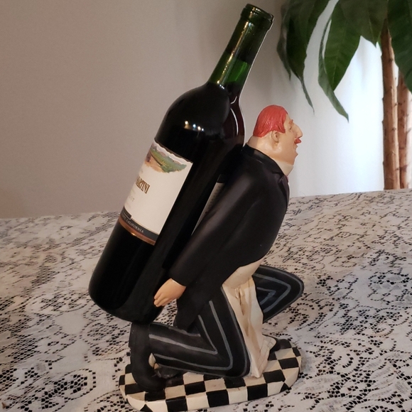 Wine Bottle Display Holder Figure Man Sculpture. - Picture 4 of 8